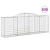 vidaXL Gabioner b&aring;gformade 30 st 300x50x100/120 cm galvaniserat j&auml;rn