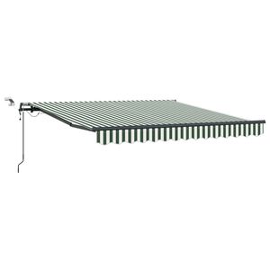 vidaXL Utdragbar markis Gr&ouml;n och Vit 300 x 250 cm Polyester