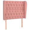 vidaXL S&auml;nggavel med kanter rosa 93x23x118/128 cm sammet