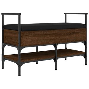 vidaXL Skob&auml;nk brun ek 85,5x42x57,5 cm konstruerat tr&auml;