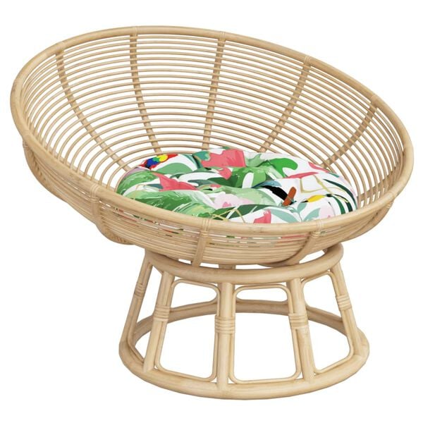 vidaXL Rund dyna flerf&auml;rgad &Oslash; 60x11 cm oxfordtyg