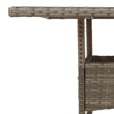 vidaXL Trädgårdsbord med akaciaträ grå 80x80x75 cm konstrotting