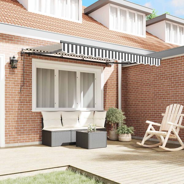 vidaXL Utf&auml;llbar markis Antracit 250 x 200 cm tyg