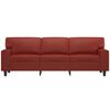 vidaXL 3-sitssoffa vinr&ouml;d 180 cm konstl&auml;der
