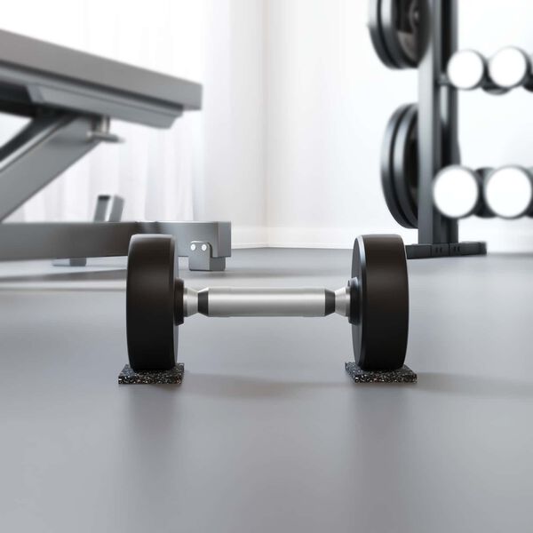 vidaXL Gummirulle Svart Gummi