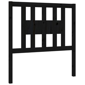 vidaXL S&auml;nggavel svart 81x4x100 cm massiv furu