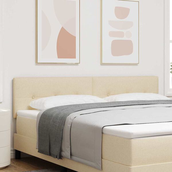 vidaXL LED huvuddyna med LED -remsljus Kr&auml;m 180 cm Polyester