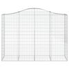 vidaXL Gabioner bågformade 50 st 200x50x140/160 cm galvaniserat järn