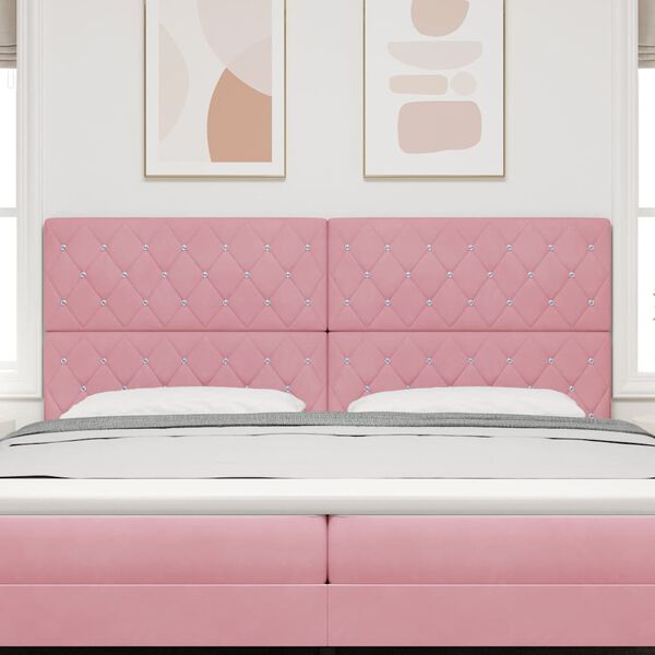 vidaXL LED huvuddyna med LED -remsljus Rosa 200 cm Polyester