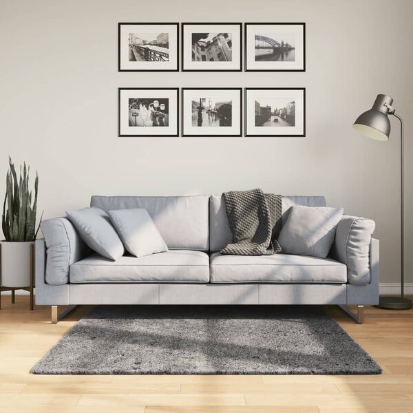 vidaXL Mjuk matta HUARTE med kort lugg tv&auml;ttbar antracit 120x120 cm