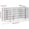 vidaXL Planteringsgabion galvaniserat j&auml;rn 120x50x50 cm