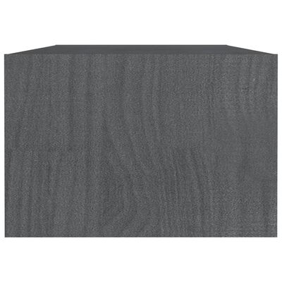 vidaXL Soffbord grå 110x50x34 cm massiv furu