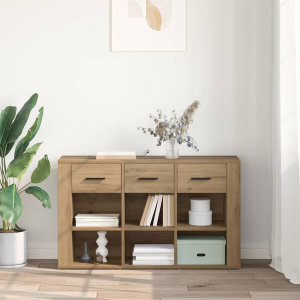 vidaXL Sideboard Artisan Ek 100 x 30 x 59,5 cm Konstruerat tr&auml;