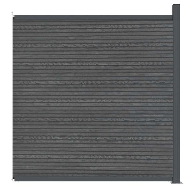 vidaXL Staketpanel WPC gr&aring; 173x186 cm