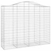 vidaXL Gabion b&aring;gformad 200x50x160/180 cm galvaniserat j&auml;rn