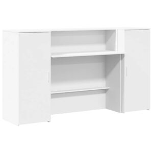 vidaXL Receptionsdisk vit 180x50x103,5 cm konstruerat tr&auml;