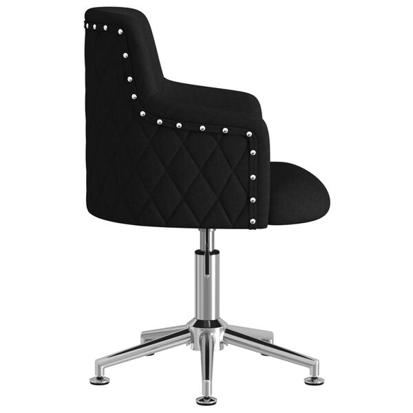 vidaXL Snurrbar kontorsstol svart tyg