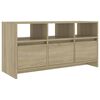 vidaXL Tv-b&auml;nk sonoma-ek 102x37,5x52,5 cm konstruerat tr&auml;