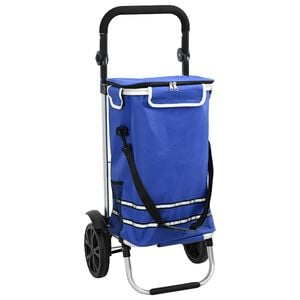 vidaXL Shoppingvagn Bl&aring; 36,5 x 46,5 x 100,5 cm Oxford tyg