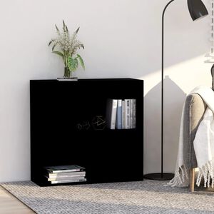 vidaXL Bokhylla svart 80x30x76,5 cm konstruerat tr&auml;