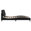 vidaXL Bed Frame with LED without Mattress Black 120x200 cm Velvet