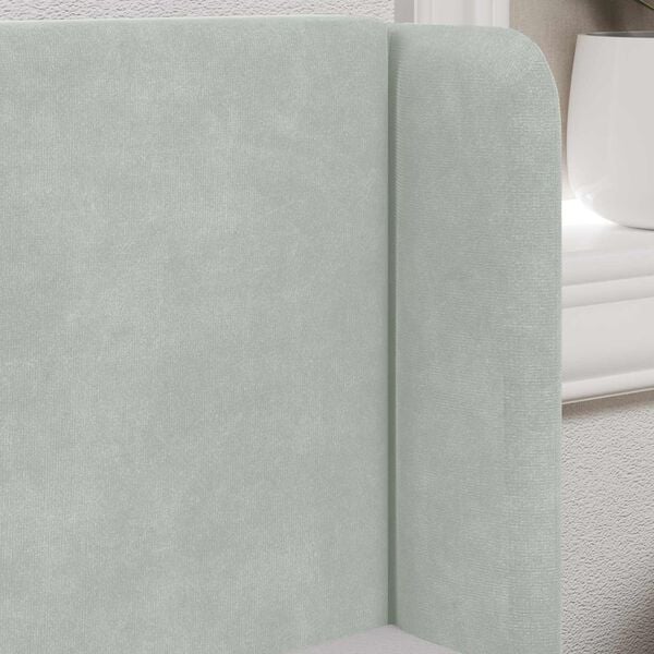 vidaXL S&auml;nggavel &Ouml;ra Ljusgr&aring; 40,5 x 40,5 x 4 cm Sammet