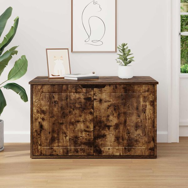 vidaXL Katt hus R&ouml;kt ek 85 x 55 x 50,5 cm Konstruerat tr&auml;