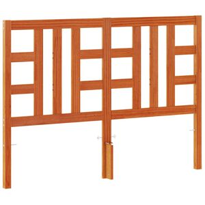 vidaXL Huvudgavel vaxbrun 135 cm massiv furu