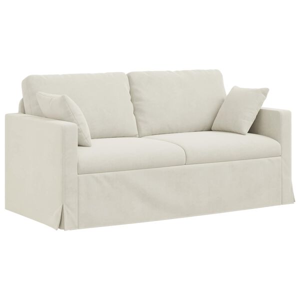 vidaXL Soffa Kr&auml;m 158 x 78 x 80 cm Sammet