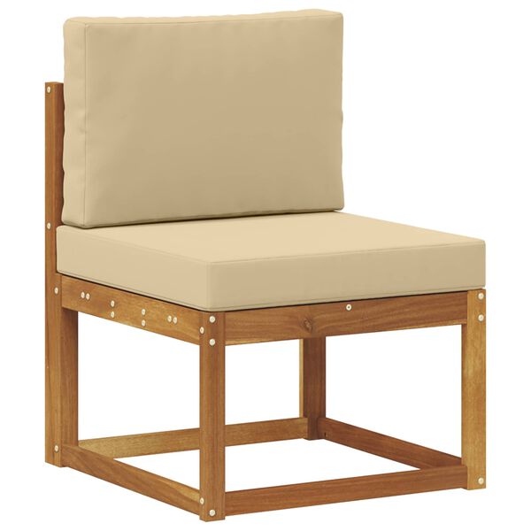 vidaXL Utomhussoffset med kudde 4 pcs Naturlig och Beige