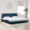 vidaXL Bed Frame with LED without Mattress Blue 200x200 cm Velvet
