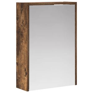 vidaXL Badrumsspegelsk&aring;p R&ouml;kt ek 43 x 16 x 62.5 cm Konstruerat tr&auml;