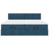 vidaXL Ottoman s&auml;ngram med madrasser m&ouml;rkbl&aring; 180x200 cm sammet