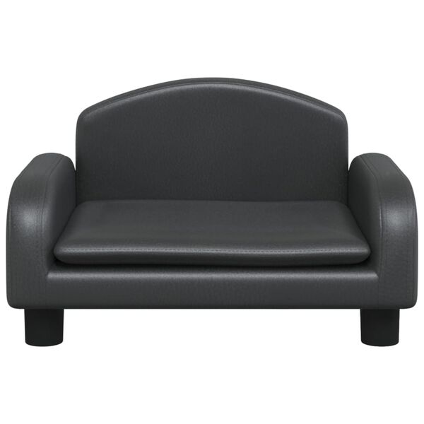 vidaXL Barnsoffa svart 50x40x30 cm konstläder