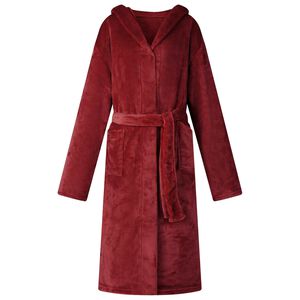 vidaXL Badr&auml;kt Hoodie Bordeaux R&ouml;d s Flanell