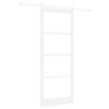 vidaXL Skjutd&ouml;rr ORKDAL Vit 93 x 232 cm Massivt talltr&auml; och glas