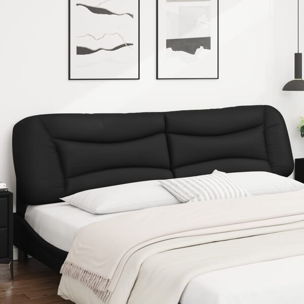 vidaXL Headboard Cushion "Hvar" Black 200 cm Faux Leather