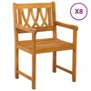 vidaXL Utomhusb&auml;nk 8 pcs Naturlig 56 x 55,5 x 90 cm Massivt Akaciatr&auml;