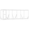 vidaXL Hundg&aring;rd f&ouml;r utomhusbruk silver 6x2x2 m galvaniserat st&aring;l