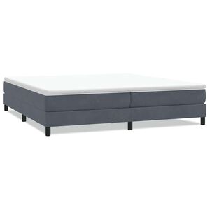 vidaXL Res&aring;rs&auml;ng utan madrass m&ouml;rkgr&aring; 200x210 cm sammet