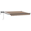 vidaXL Manuell utdragbar markis med LED-lampor Taupe