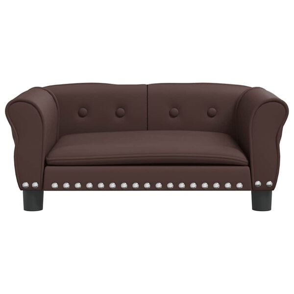 vidaXL Hundbädd brun 70x45x30 cm konstläder