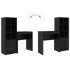 vidaXL Skrivbord med l&aring;da 2 pcs Svart Ek