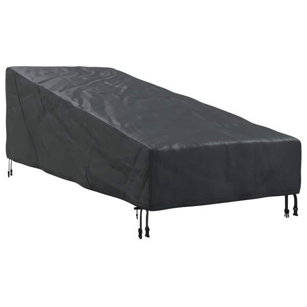 vidaXL Utomhusmöbelöverdrag Svart 210 x 80 x 75 cm 210D Oxford Tyg
