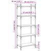 vidaXL Bokhylla 5 hyllplan gr&aring; sonoma 60x30x154 cm konstruerat tr&auml;