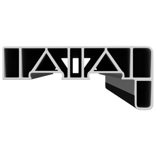 vidaXL F&ouml;nsterbr&auml;da Antracit med tr&auml;korn 60 x 15 x 4,5 cm PVC