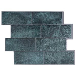 vidaXL Subwaytile 50 st Bl&aring;gr&ouml;n 29 x 21 cm Polyuretan och PET