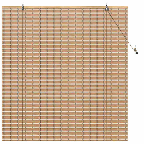 vidaXL Rullgardin med gardiner Natur 150 x 160 cm Bambu