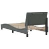 vidaXL Bed Frame without Mattress "Hanko" Dark Grey 90x190cm Fabric