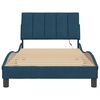 vidaXL Bed Frame with LED without Mattress "Hanko" Blue 100x200 cm Velvet